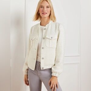 Talbots Ivory Textured Blazer